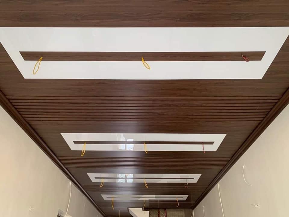 Ốp trần gỗ lam sóng